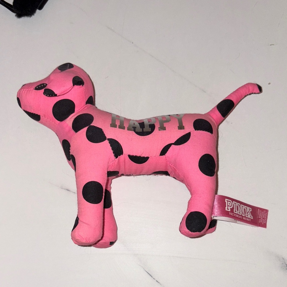 Victoria's Secret Pink Dog Toy with Black Dots